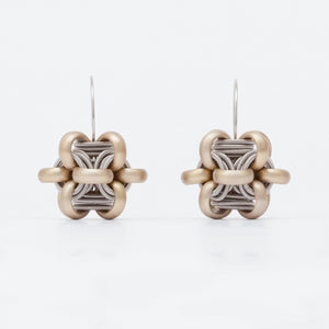 Orecchini Earrings Cubo Ottone Brass  Brengola