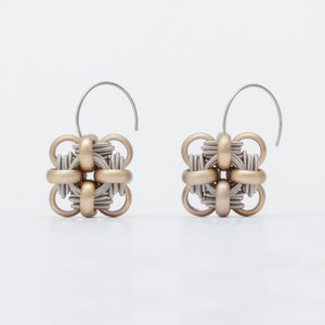 Orecchini Earrings Cubo Ottone Brass  Brengola