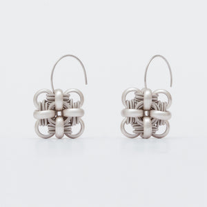 Orecchini Earrings Cubo Argento Silver  Brengola