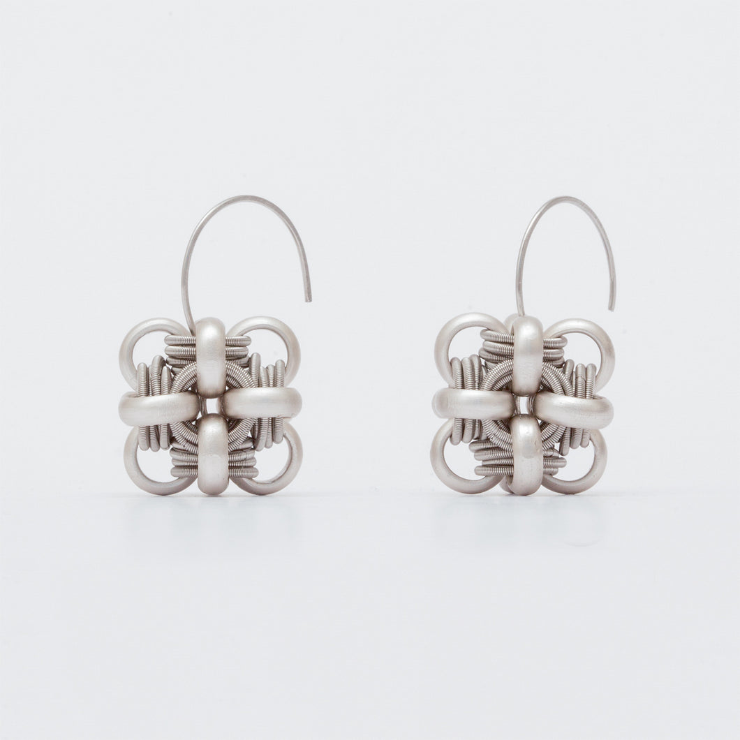 Orecchini Earrings Cubo Argento Silver  Brengola