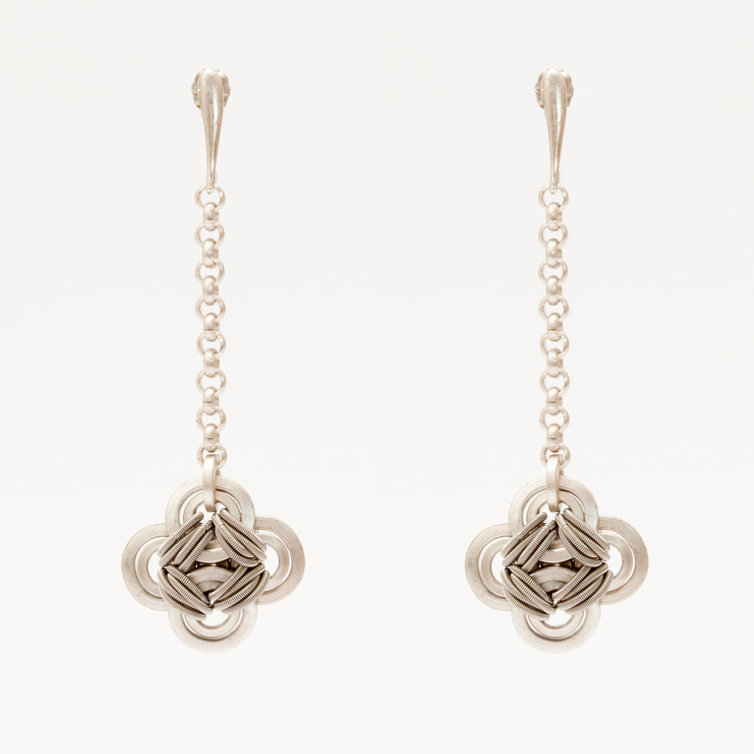 Orecchini Earrings Quadrilobo Argento Silver Brengpla