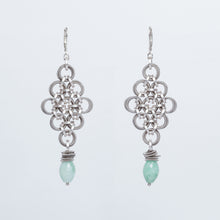 Load image into Gallery viewer, Orecchini Earrings Rombo Grande Argento Quarzo Silver Quartz Brengola
