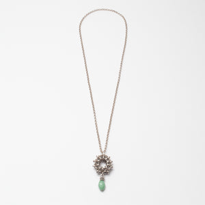 Collana Necklace Rosone Argento Silver Aqua Green Brengola 