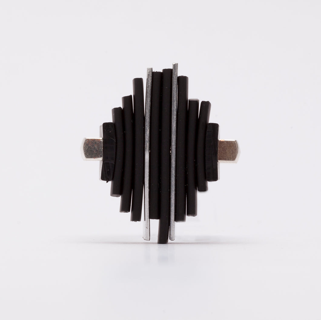 Anello Ring Acciaio Stell Silicone Nero Black  Brengola