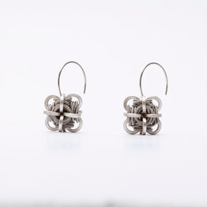 Orecchini Earrings Cubo Piccolo Argento Silver  Brengola