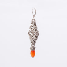 Load image into Gallery viewer, Orecchini Earrings Rombo Grande Argento Silver Carnelian Brengola
